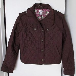 Lilly Pulitzer brown quilted jacket